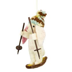 Bunny Camper Felt Ornament