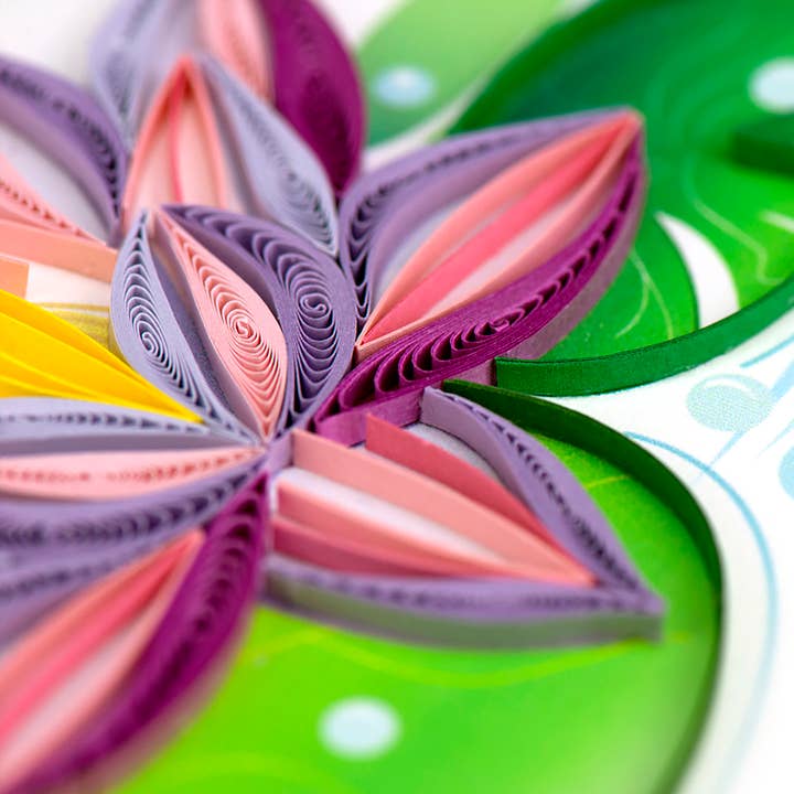 Quilled Water Lily Card