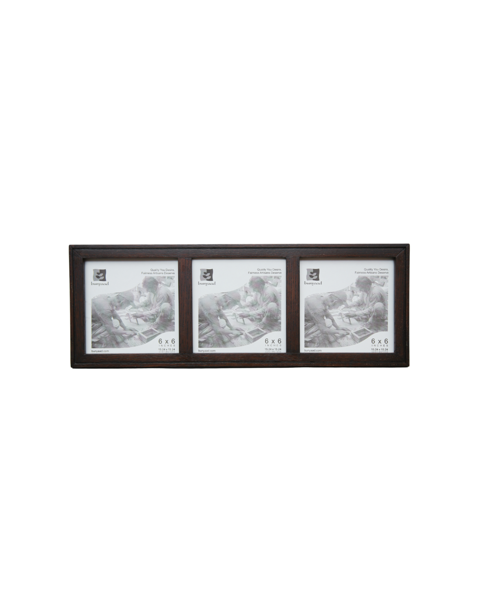 Etched Dark Red Oak Trio Frame