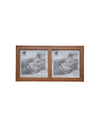 Etched Natural Red Oak Double Frame