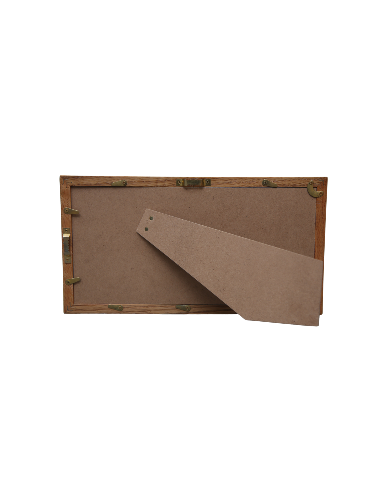 Etched Natural Red Oak Double Frame