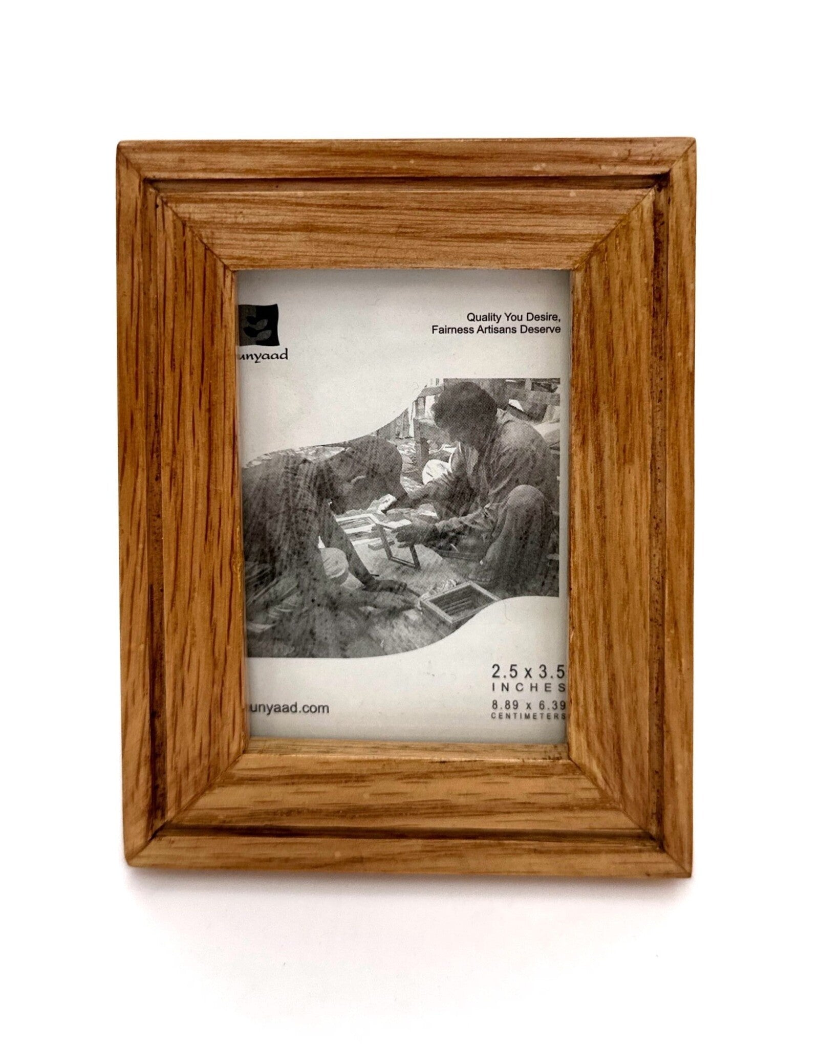 Etched Natural Red Oak Frame (2.5" x 3.5")