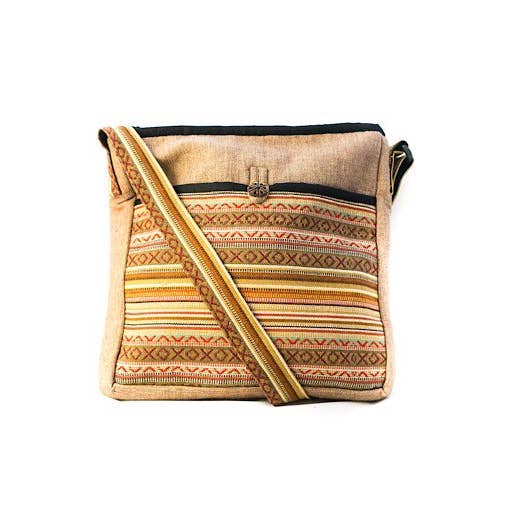 Stripe Gyari Shoulder Bag (12&quot; Sq)