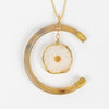 Horn &amp; Geode Pendant Necklace (24&quot; L)