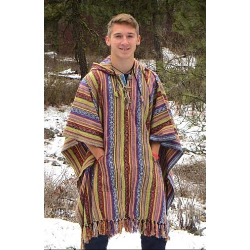 Cotton Hooded Poncho