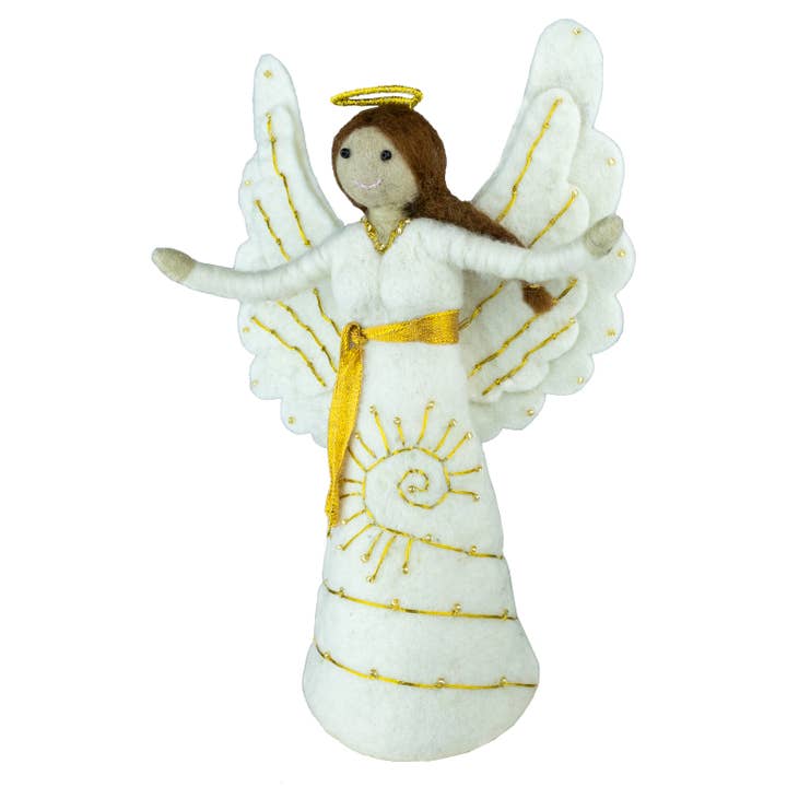 Angel Felt Tree Topper (11" H)
