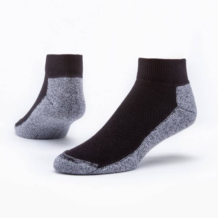 Black Low-Cut Organic Cotton Socks (10-13)