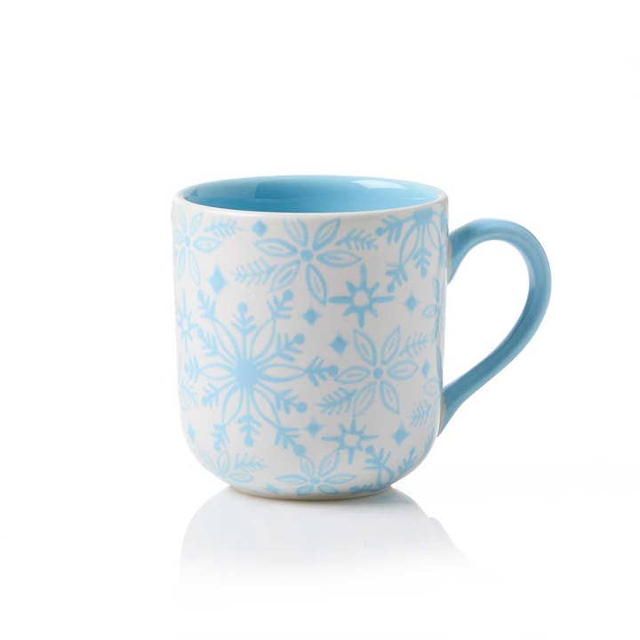 Snowflake Painted Ceramic Mug