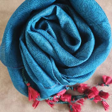 Recycled Silk Sari Scarf
