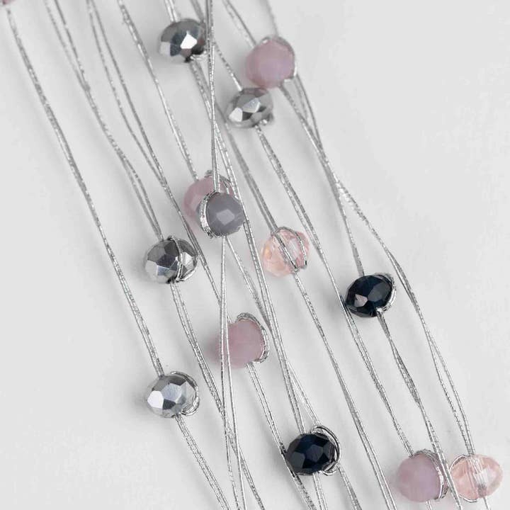 Airy Multi-Thread Glass Necklace (34&quot; L)