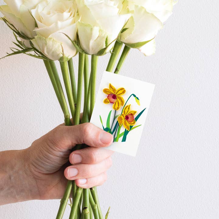 Quilled Daffodil Gift Enclosure