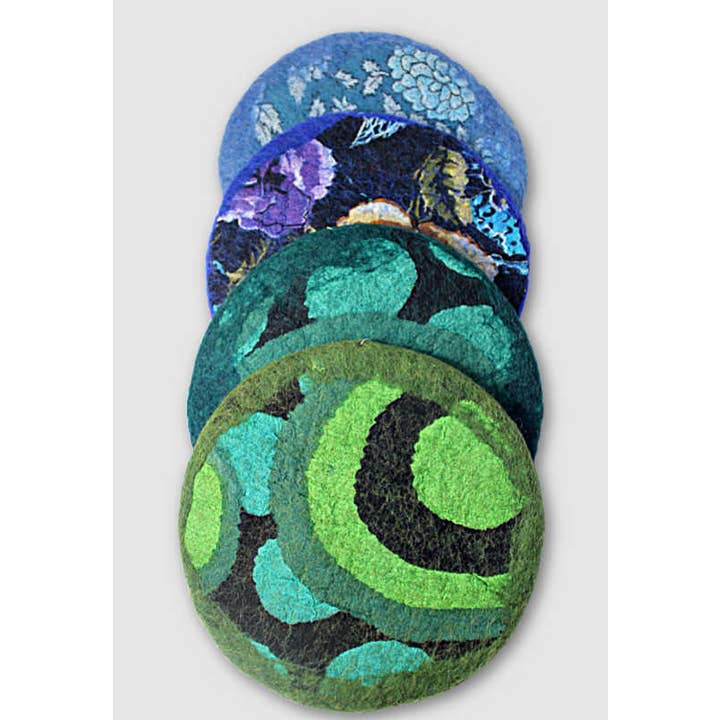 Cotton-Infused Felt Trivet (8&quot; D) - Assorted
