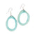 Mint Open Oval Slice Tagua Earrings (2.5" L)