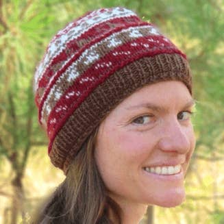 Patterned Knit Wool Hat