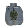 Blue Sea Turtle Embroidered Drawstring Backpack