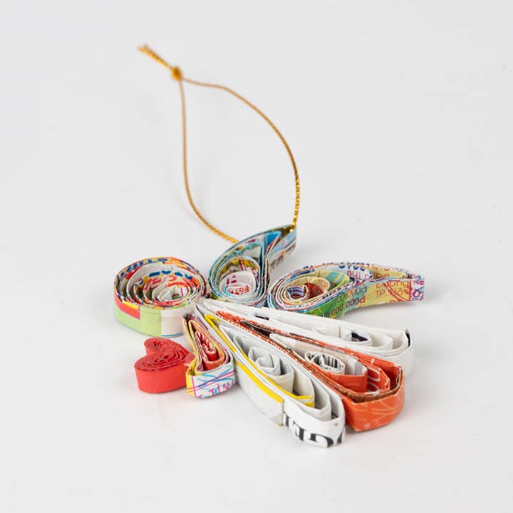 Angel Heart Quilled Paper Ornament (2&quot; W x 2.5&quot; H)