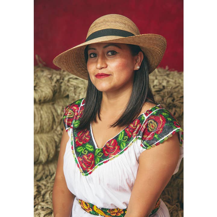 Asymmetrical Brim Palm Chloe Hat