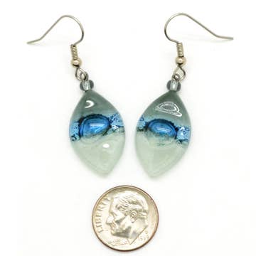 Tiny Almond Glass Earrings - Assorted