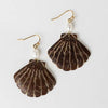 Tagua Nut Seashell Earrings (2.5&quot; L)