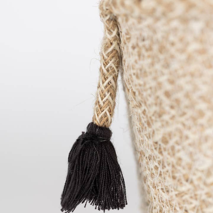 Large Cat Face Jute Basket (5&quot; D x 5.75&quot; H)