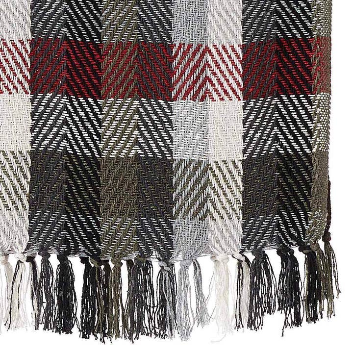 Forest Plaid Rethread Cotton Throw (60&quot; x 50&quot;)
