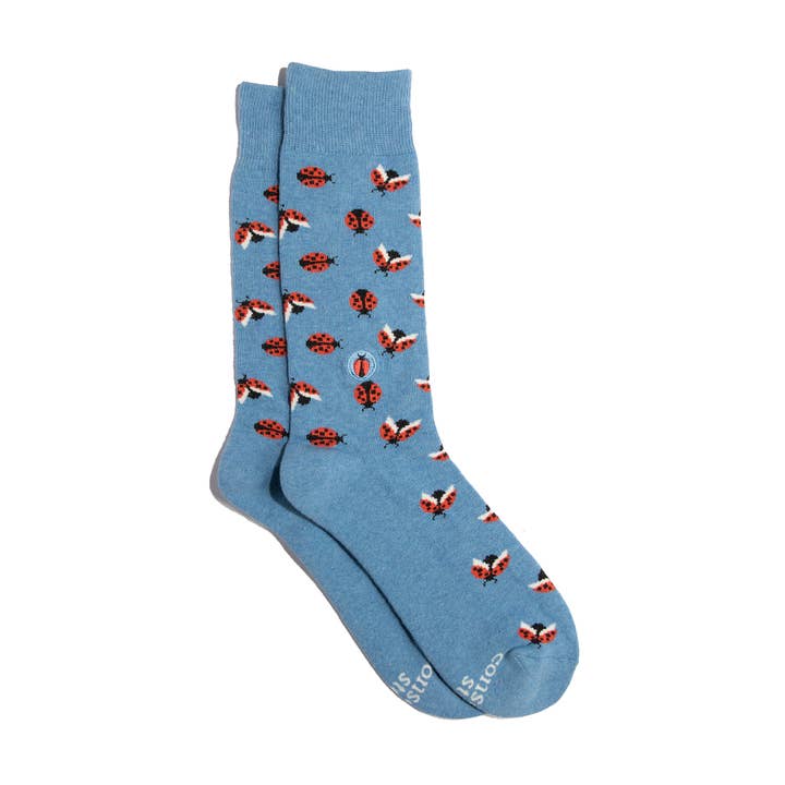 Blue Protect Ladybugs Socks