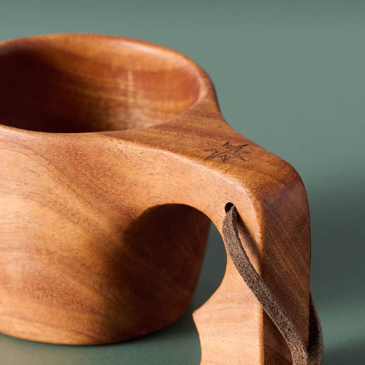Neem Wood Kuksa Mug (3&quot; D X 2.5&quot; H)