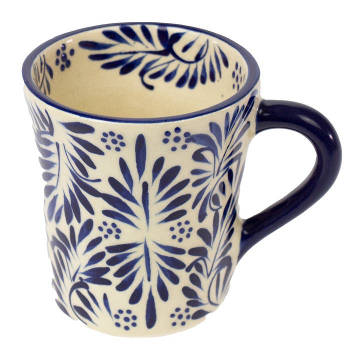 Blue &amp; White Encantada Painted Ceramic Mug