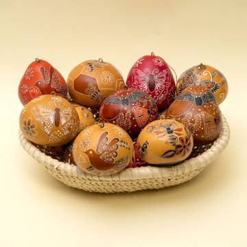 Pollinator Gourd Ornament - Assorted