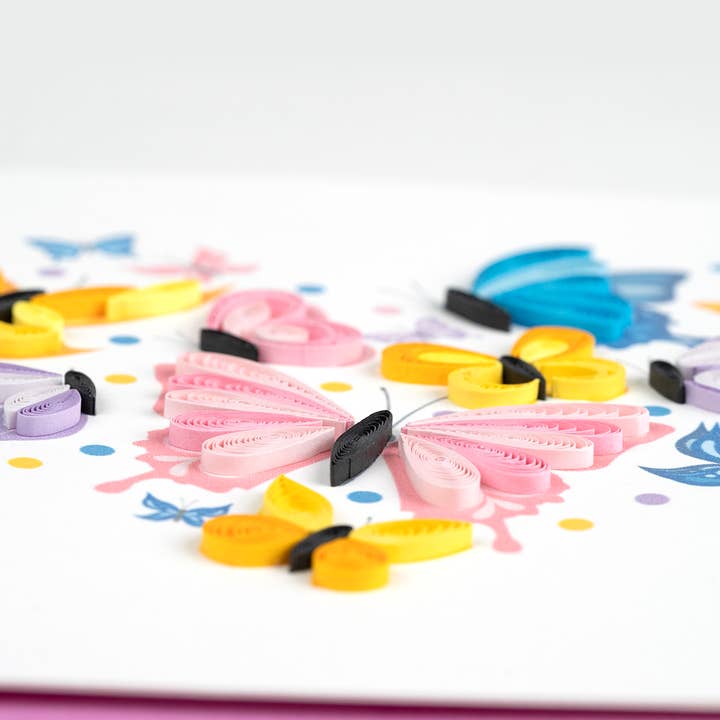 Quilled Butterfly Heart Card