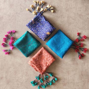 Recycled Silk Sari Scarf
