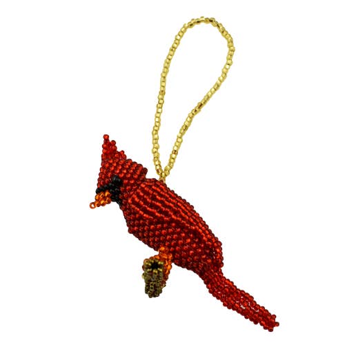 Deluxe Beaded Cardinal Ornament