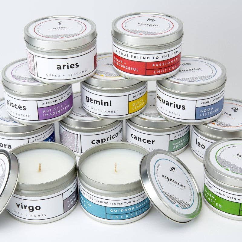 Zodiac Candle Tin