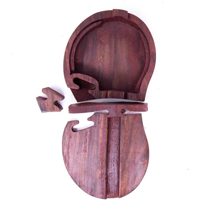 Shesham Wood Nativity Puzzle Box