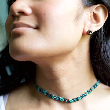 Beaded Flower Necklace - Assorted