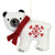 Polar Bear Snowflake Felt Ornament