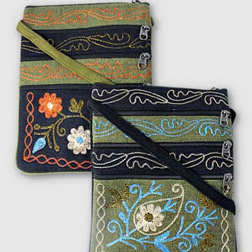 Jari Embroidered Passport Bag