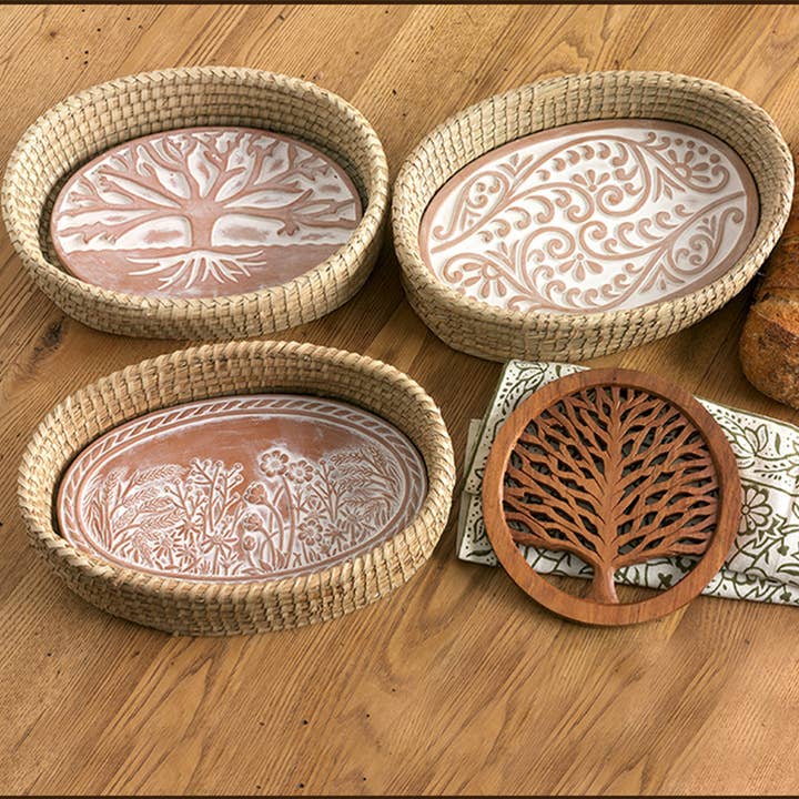 Tree of Life Shesham Wood Trivet (7.5&quot; D)