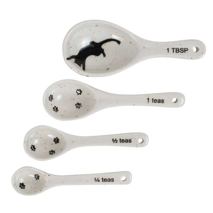 Cat Prints Ceramic Measuring Spoons