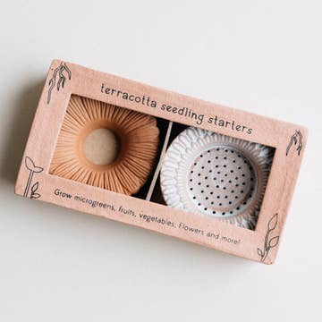Terracotta Seed Sprouter And Arranger (4" D) - Set of 2