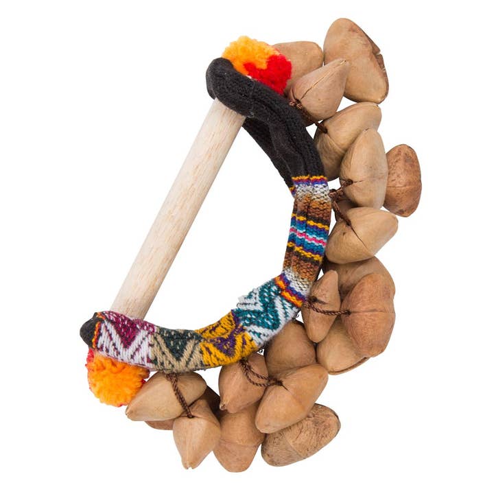 Tanuni Seed Wood Handle Rattle
