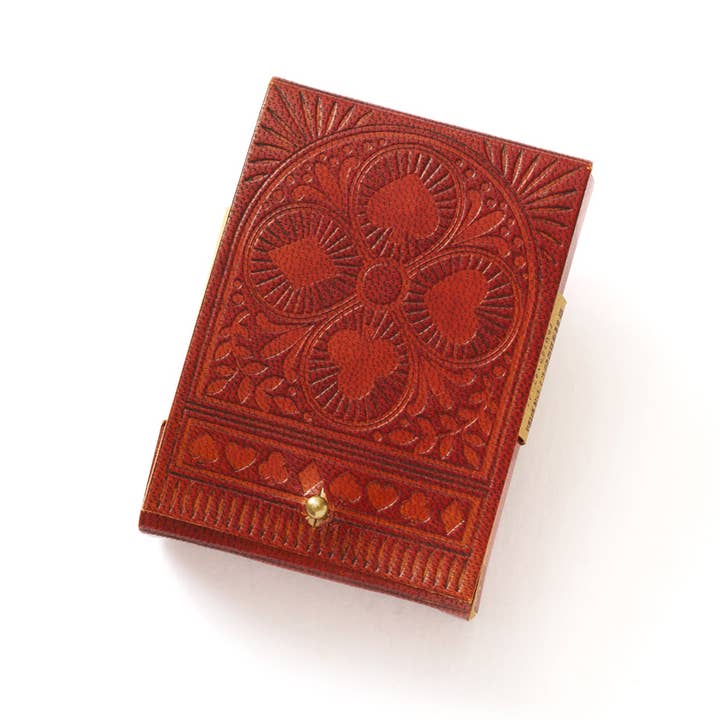 Embossed Leather Case/Playing Cards