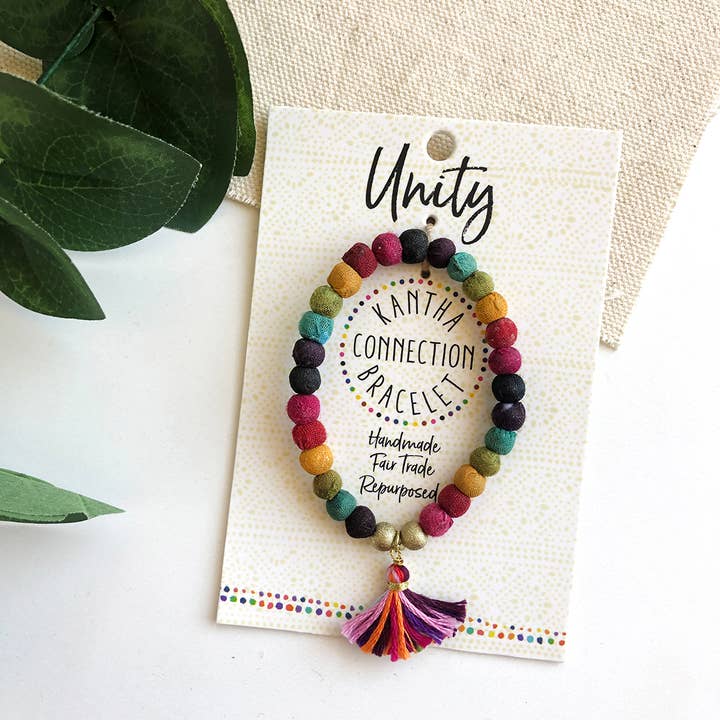Rainbow Unity Kantha Connection Bracelet