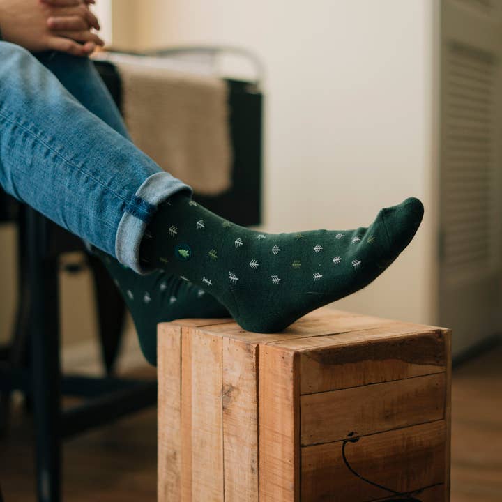 Black Plant Trees Socks