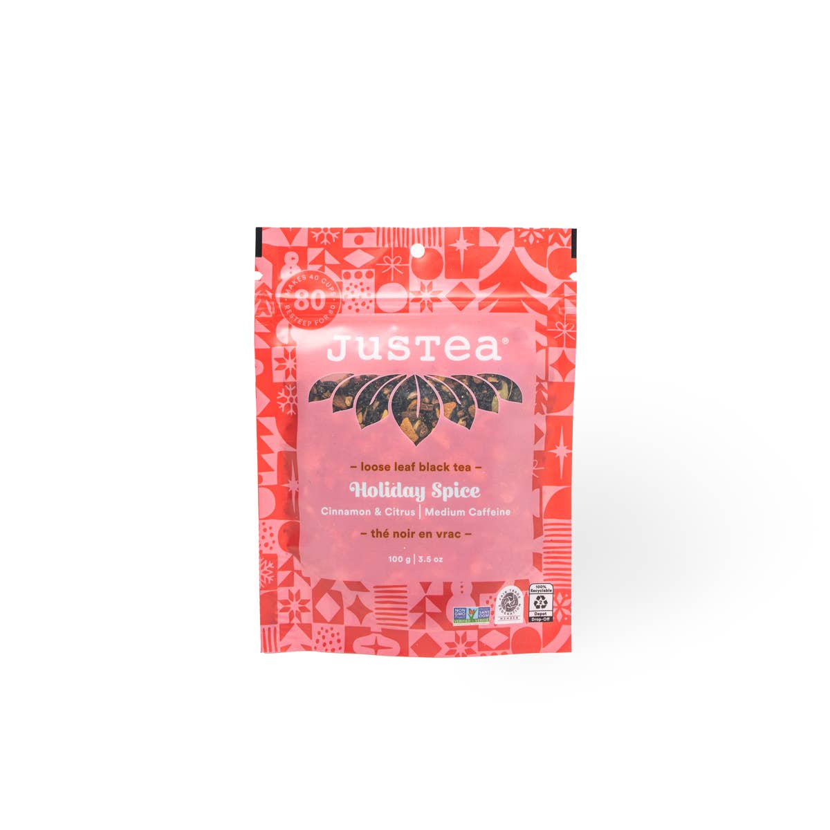 Holiday Spice Stand-up Pouch -Organic, Fair-Trade, Black Tea