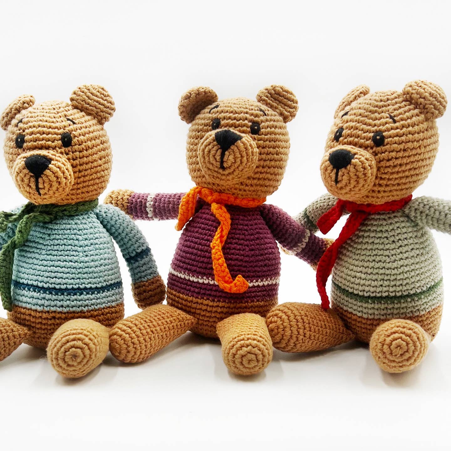 Purple Plush Bear Organic Crochet Cotton