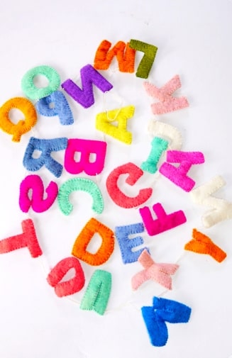 Felt Alphabet Garland (85" L)