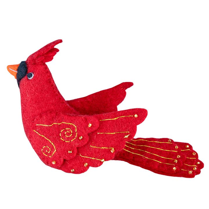 Cardinal Felt Tree Topper (11" L)