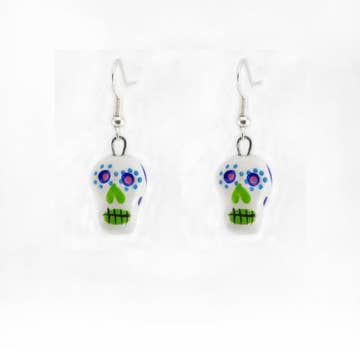 Assorted Skeleton Painted Ceramic Earrings