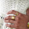 Gold-Plated Open Triangle Wrap Ring